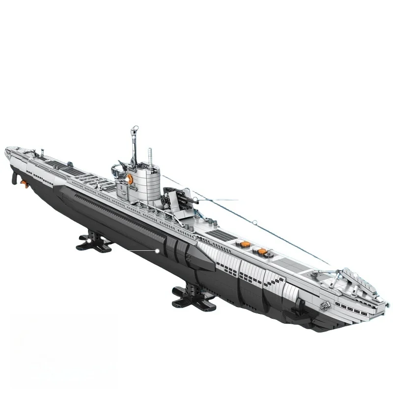 3987PCS U Förmigen U-boot Bausteine Unterwasser Boot Modell Bricks Set Mit Basis Halterung Desktop Decoraiton Kinder Spielzeug Geschenke