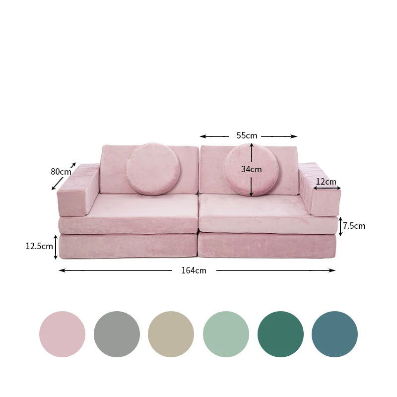 sectional sliding crawling climbing cushion nugget baby chairs flip out couch sofa bed for kids cum bed modular folding couch