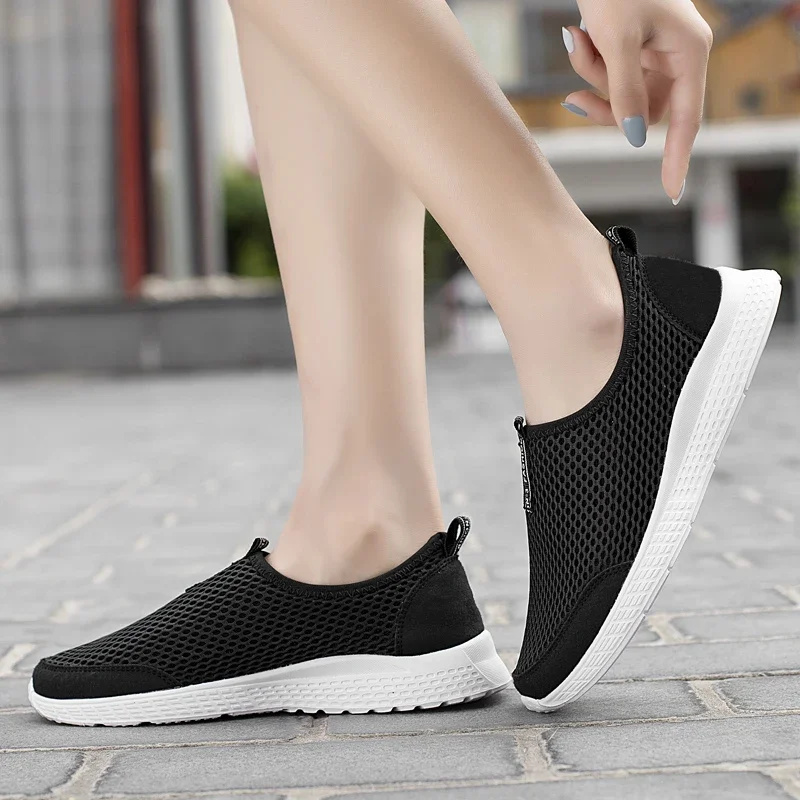 Summer Mens Walking Shoes  Lightweight Breathable Mesh Outdoor Casual Loafers Male Comfortable Unisex Loafers