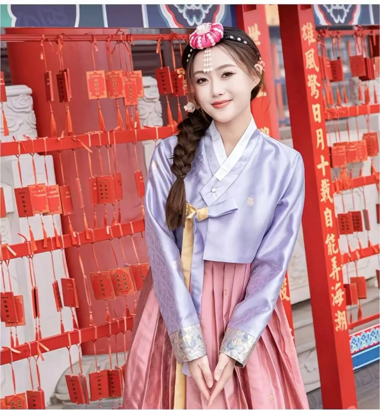 High-end Hanbok for Woman Traditional Korean Dresses Yanji Travel Photohgraphy Clothing Court Style Dance Top Skirt Set Hanboks