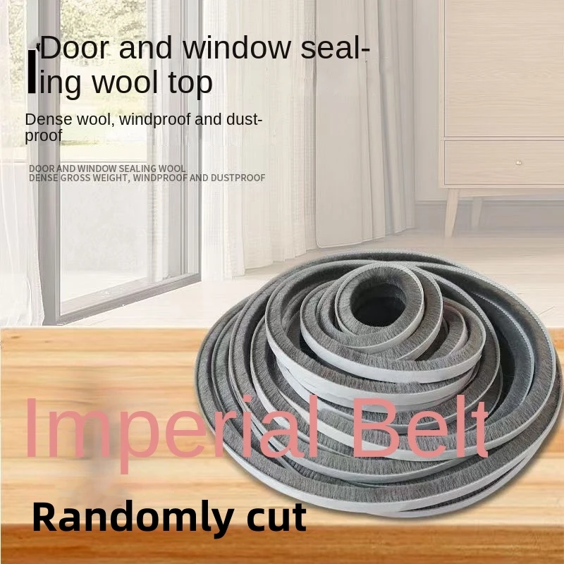 3Meters Brush Strip Self Adhesive Door Window Sealing Strip Home Door Window Sound Insulation Seal Film Door Swal Weather Strip