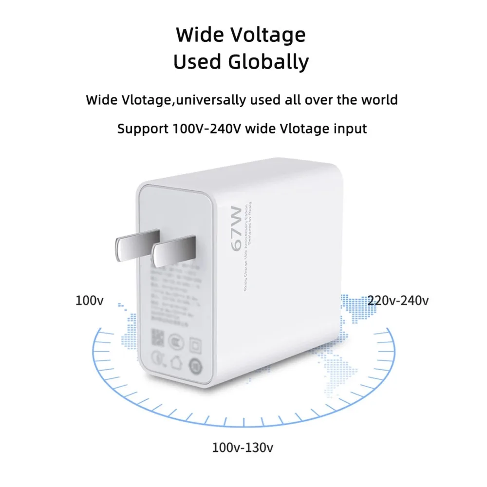 Originale per caricabatterie Xiaomi 67W adattatore di alimentazione a ricarica rapida ue/regno unito 6A cavo di tipo C per Mi 12 11 Ultra Redmi Note