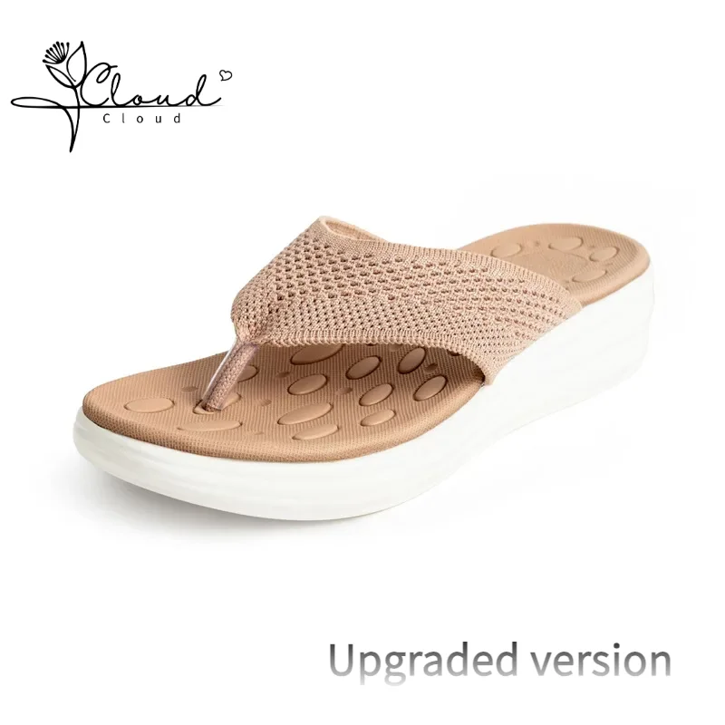 

2024 New Flip-flop Women's Shoes Fly Weave All Lightweight Foot Clamps Outside the Beach to Wear Cross-border Women Sandals