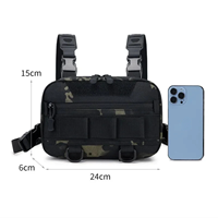 Mens Tactical Fishing Chest Bag, Waterproof Molle Nylon Climbing Camping Backpack, Outdoor Travel Vest Backpack Fanny Pack.