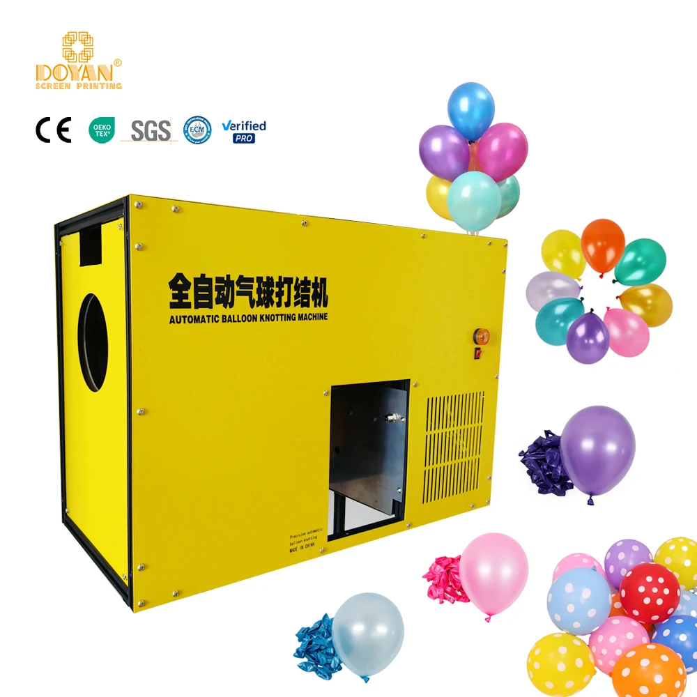 New Doyan Automatic Balloon Knotting Machine Screen Printer for 5,6 10-inch Balloons 1 Year Warranty Amusement Equipment