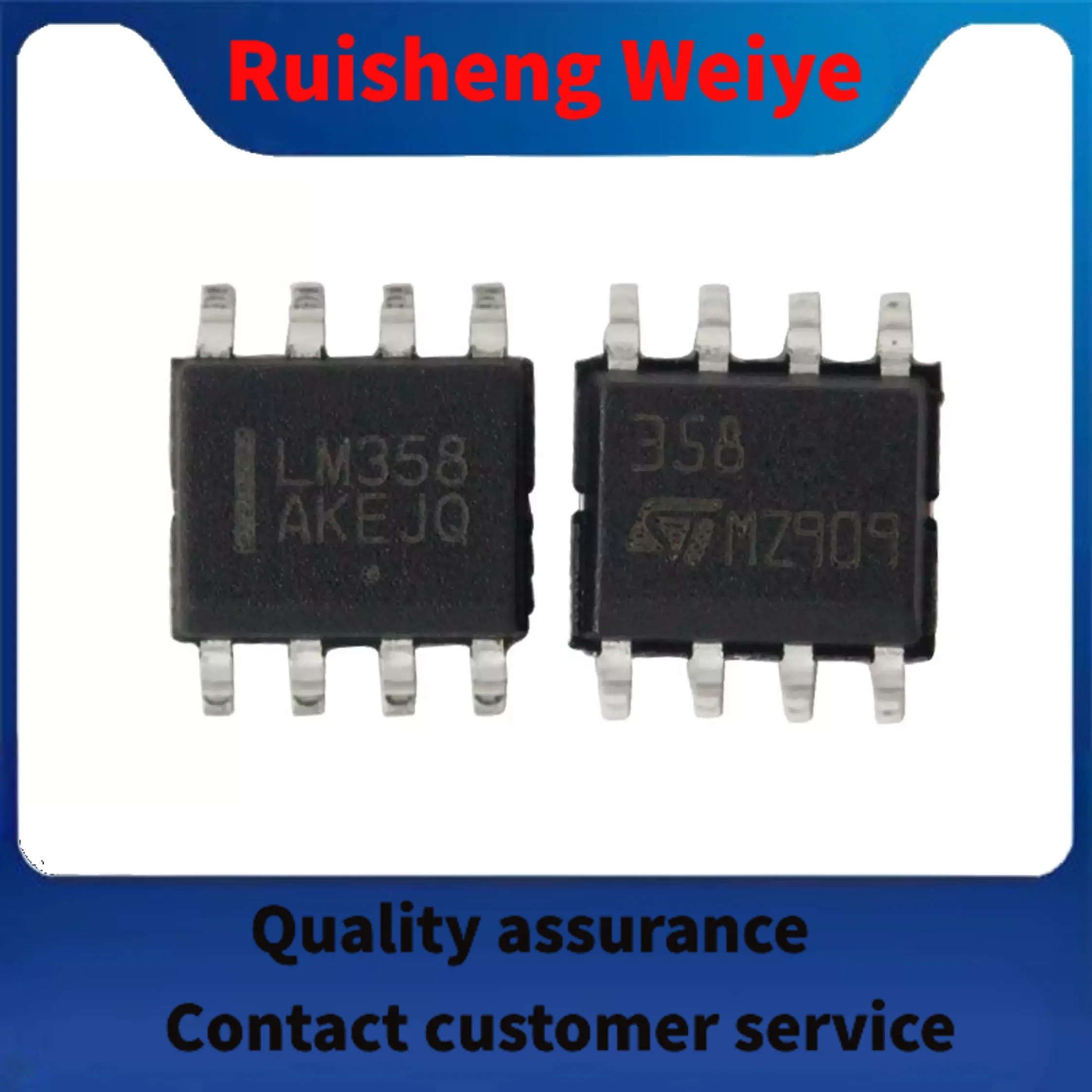 SMD LM358DT SOIC-8 ชิป IC เครื่องขยายเสียงปฏิบัติการคู่พลังงานต่ํา