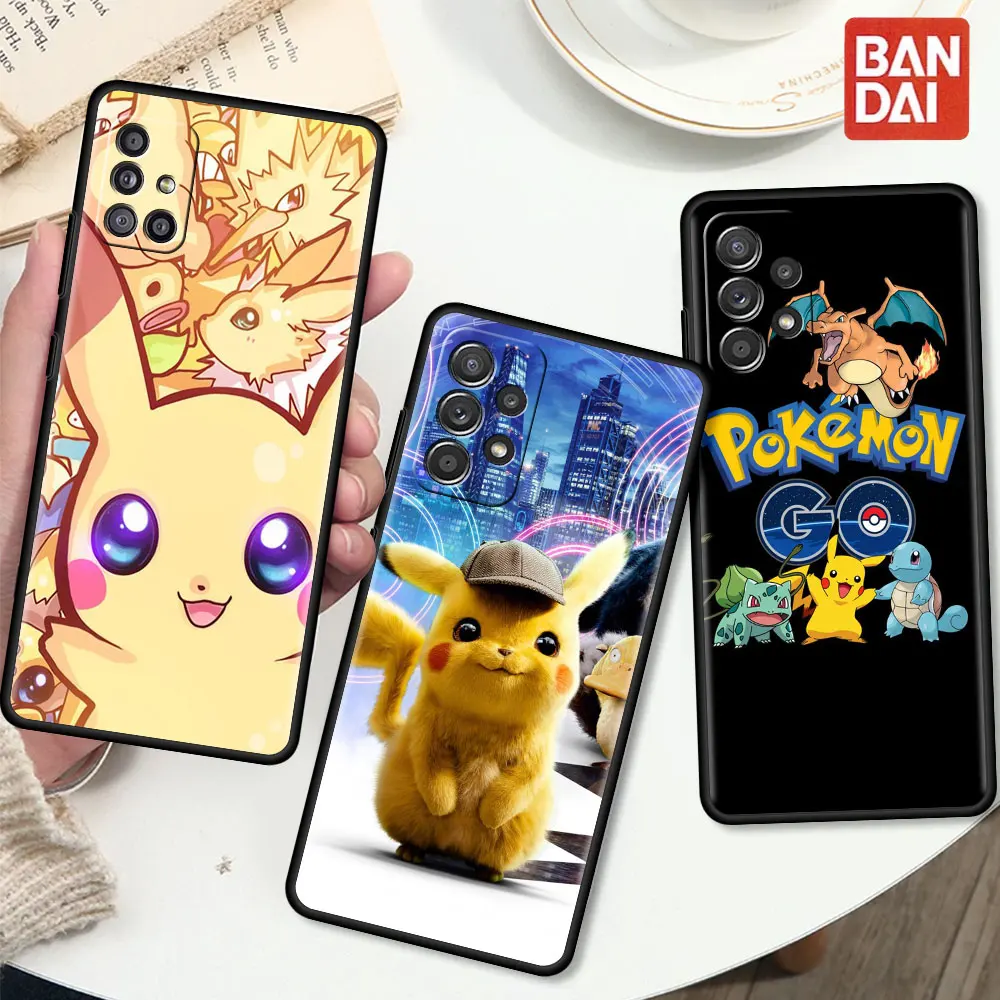 Anime Pokemon Pikachu Case For Samsung Galaxy A52 A12 A51 A32 A21s A71 A22 A13 A53 A23 A54 A34 A33 A25 A14 Soft Phone Cover