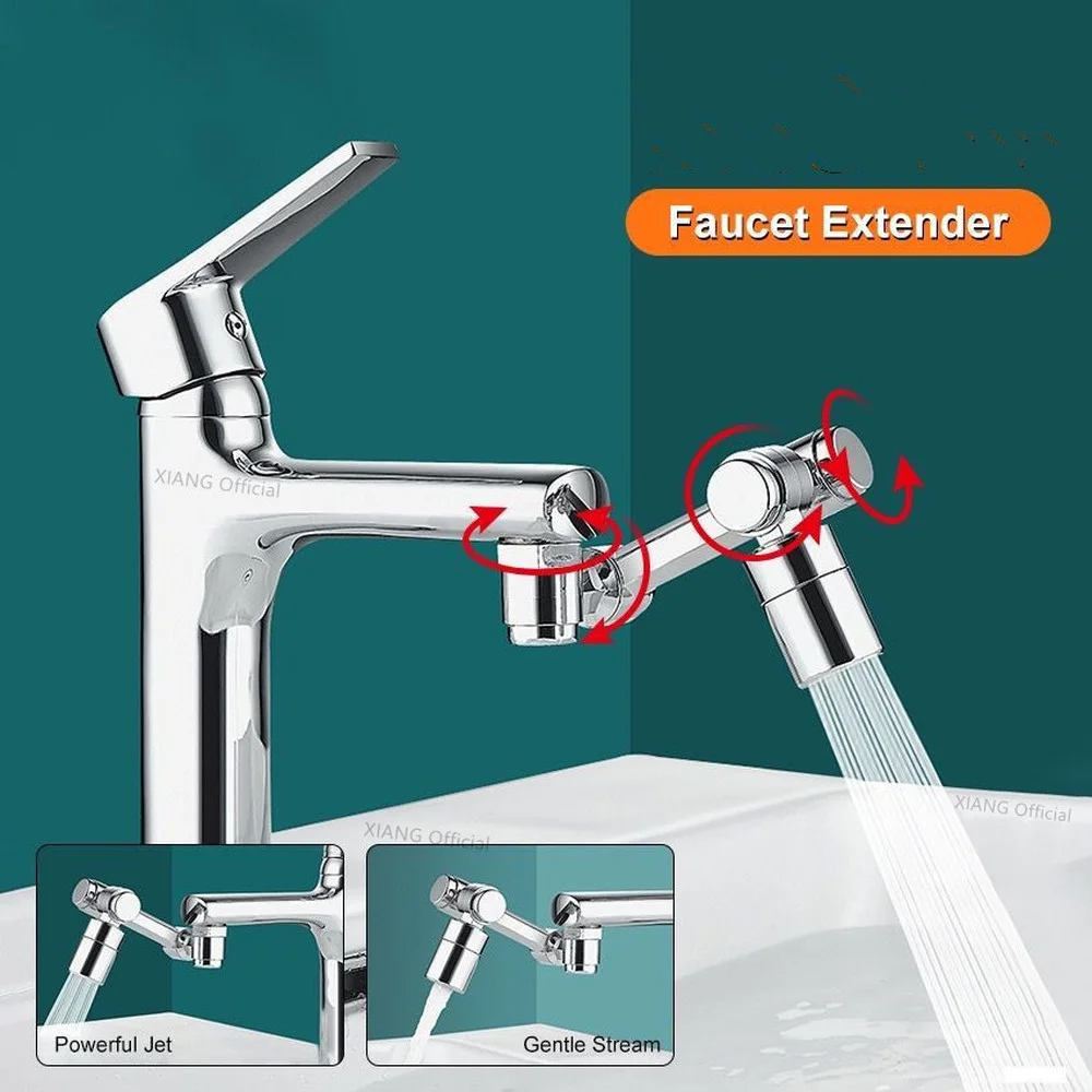 1440° Rotatable Faucet Extender Spray Head Anti Splash Filter ABS Tap Kitchen Faucets Water Saving Nozzle Sprayer Universal