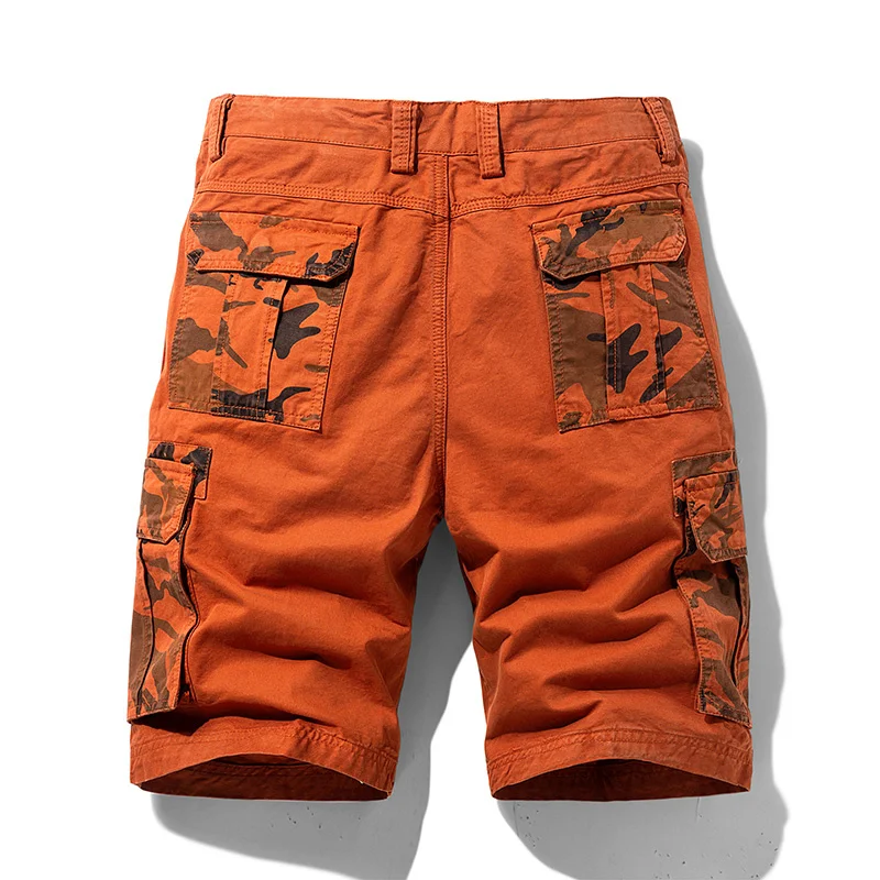 Cargo Shorts Men Summer New Camo Jogger Military Tactical Short Pants Cotton Multi-pocket Casual Loose Men's Large Size