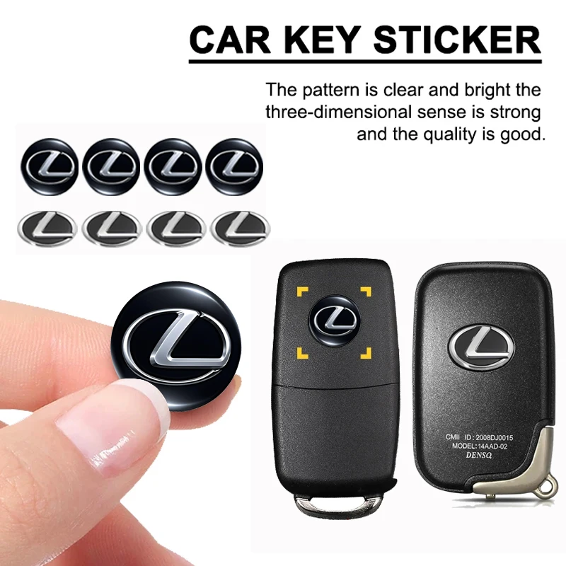 【セール中】レクサスFスポーツES RX NX LS UX LM LX GX LC RZ IS CT GS RC HS SC用カーリモートキーエンブレムステッカーアルミキーデコレーションデカール