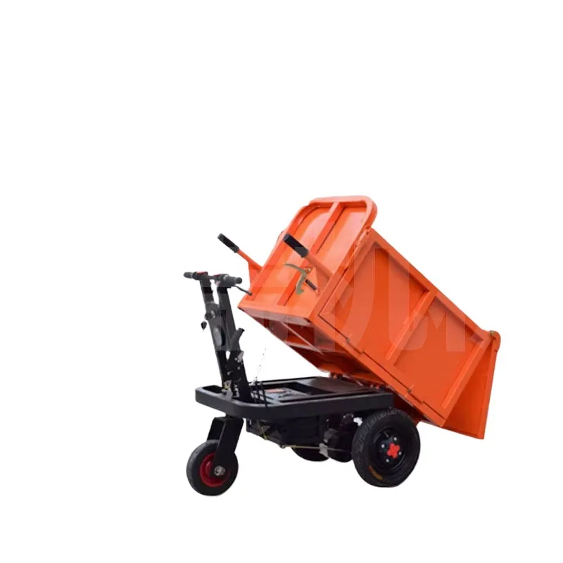 

Construction site gray bucket truck three-wheeled truck breeding feeding dump truck