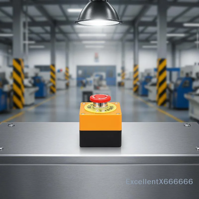 660V 10A Emergency Stop Button Switch Box Waterproof Safety STOP Push Button With Rain Cover For Industrial Machine
