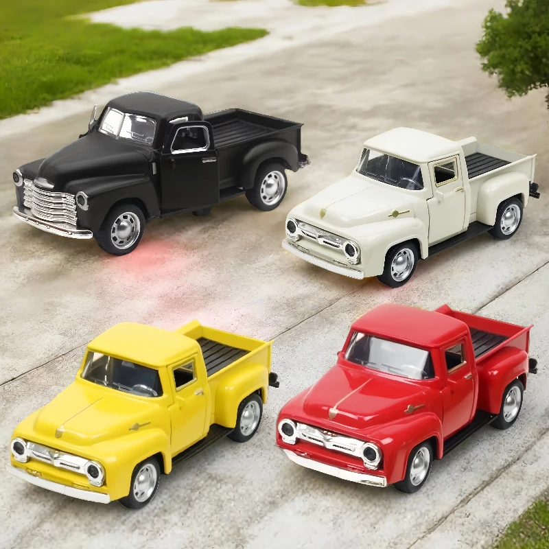 Modèle de voiture rétro classique en alliage de simulation à l'échelle 1:32, pendentif de moto jouet pour enfants, modèle de voiture à tirer, cadeau pour les garçons. Th