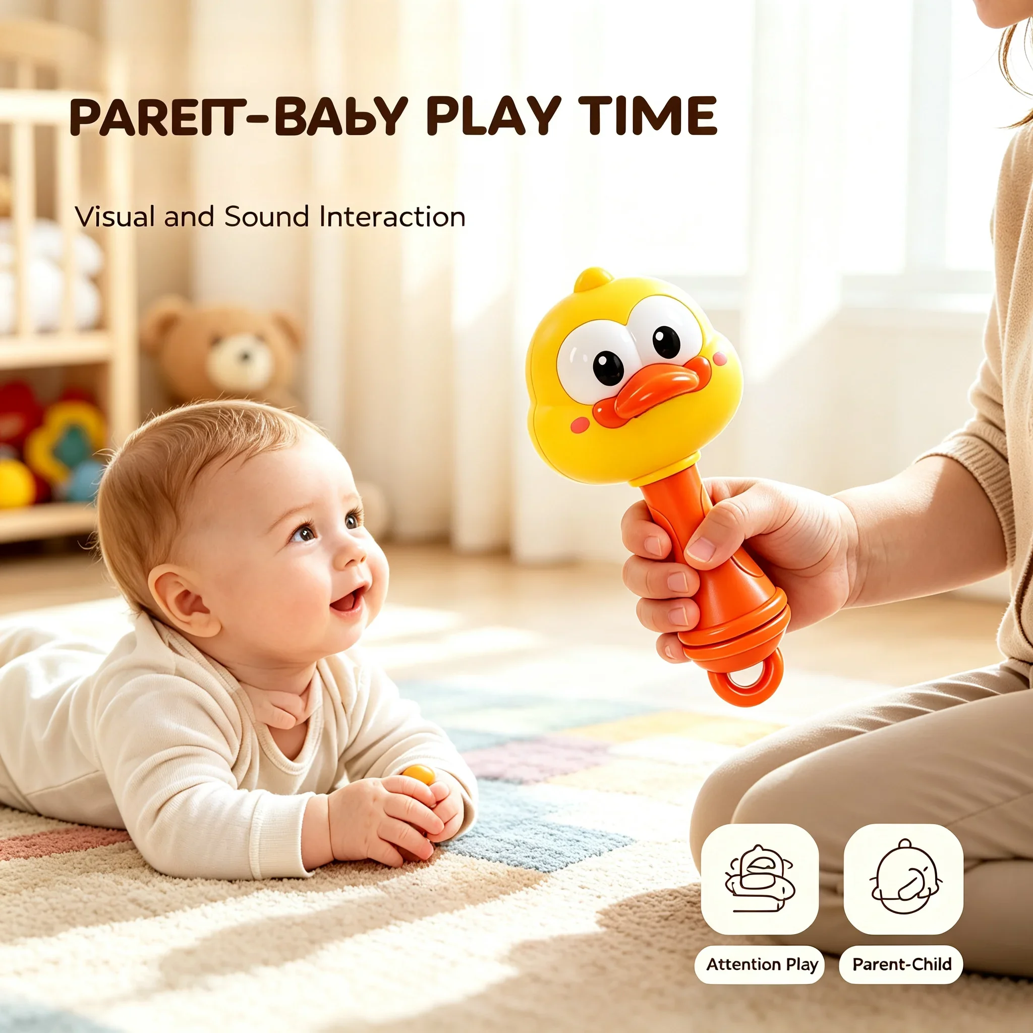 Baby Rattle for Newborn 0+ Soft Sound Toy Gift for Infant Sensory Development Cute Decoration 1pc Baby Toddler Toys