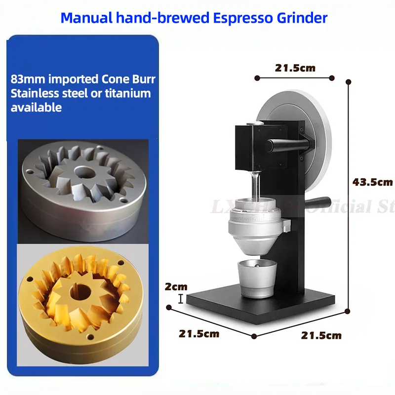 

HomeWise Coffee Grinder 83mm Conical Burrs Stainless Steel Turkish Coffee Milling Machine Professional Espresso Coffee Bean Mill
