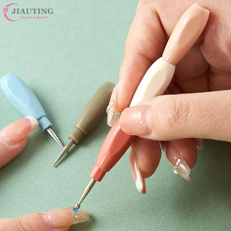 1/5pcs Professional Nail Art Dotting Pen Plastic Handle DIY Dotting Pens Can Be Spliced Rhinestones Gem Picker Manicure Tools