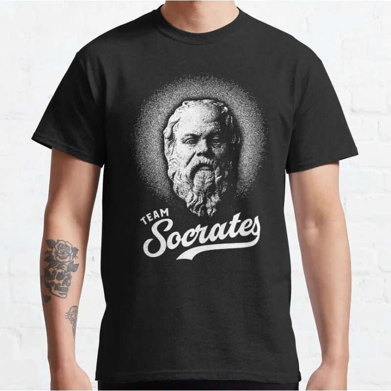 

Funny greek philosophy stoicism Team Stoic Philosopher humor Graphic T Shirts large size Adult tops S-6XL