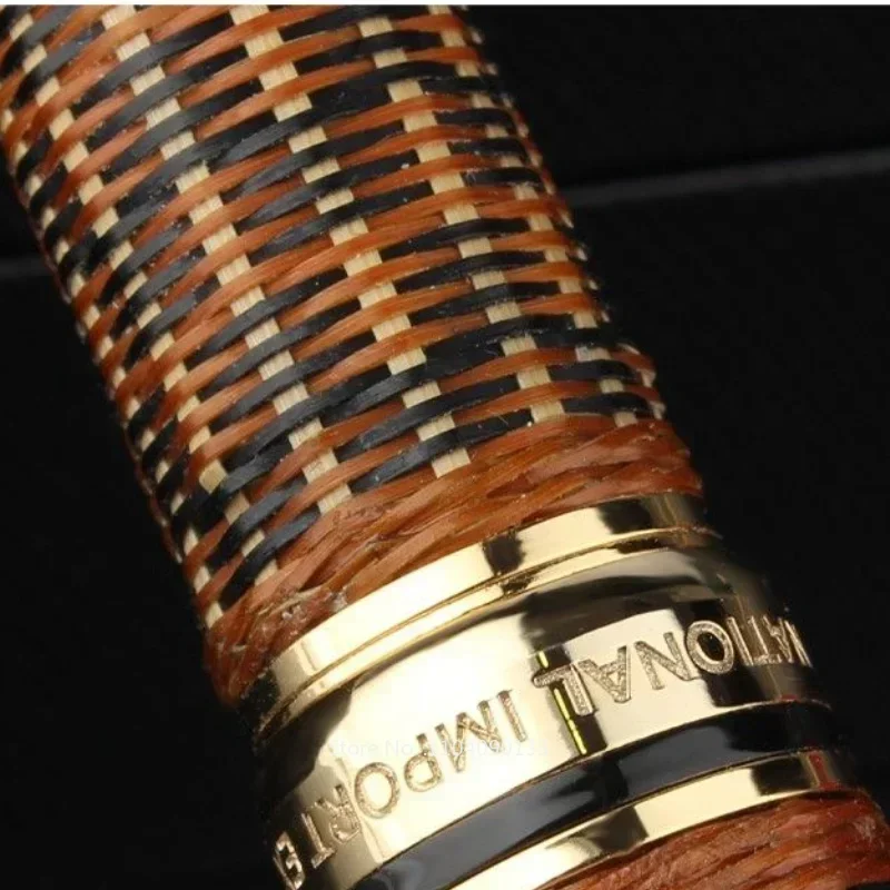 

Hot HERO H671 Bamboo Weaving Fountain Pen Fine 0.5mm Nib Ink Pen Business Office New Smooth Writing School Supplies Calligraphy