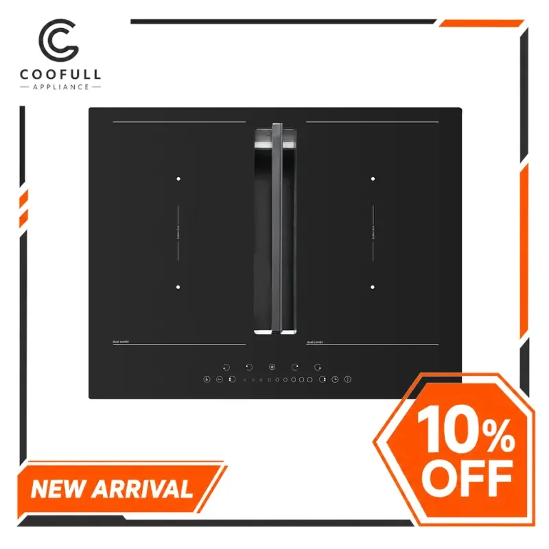 for Downair Downdraft Cooker Hood Integrated Induction Hob 2 in 1 Kitchen Appliance Electric Stove Ventilation Fan Modern