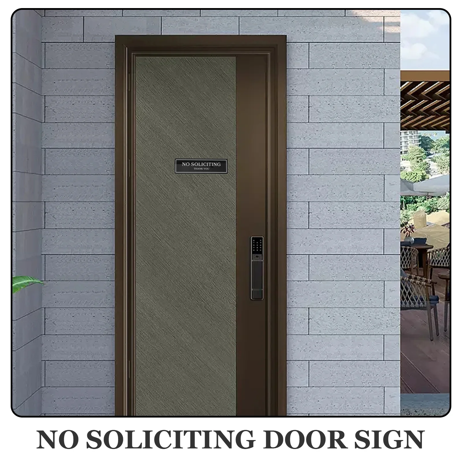 

1Set No Soliciting Sign Acrylic Durable Household Door Signboard Removable Decorative Door Accessory for Home Hotel Office