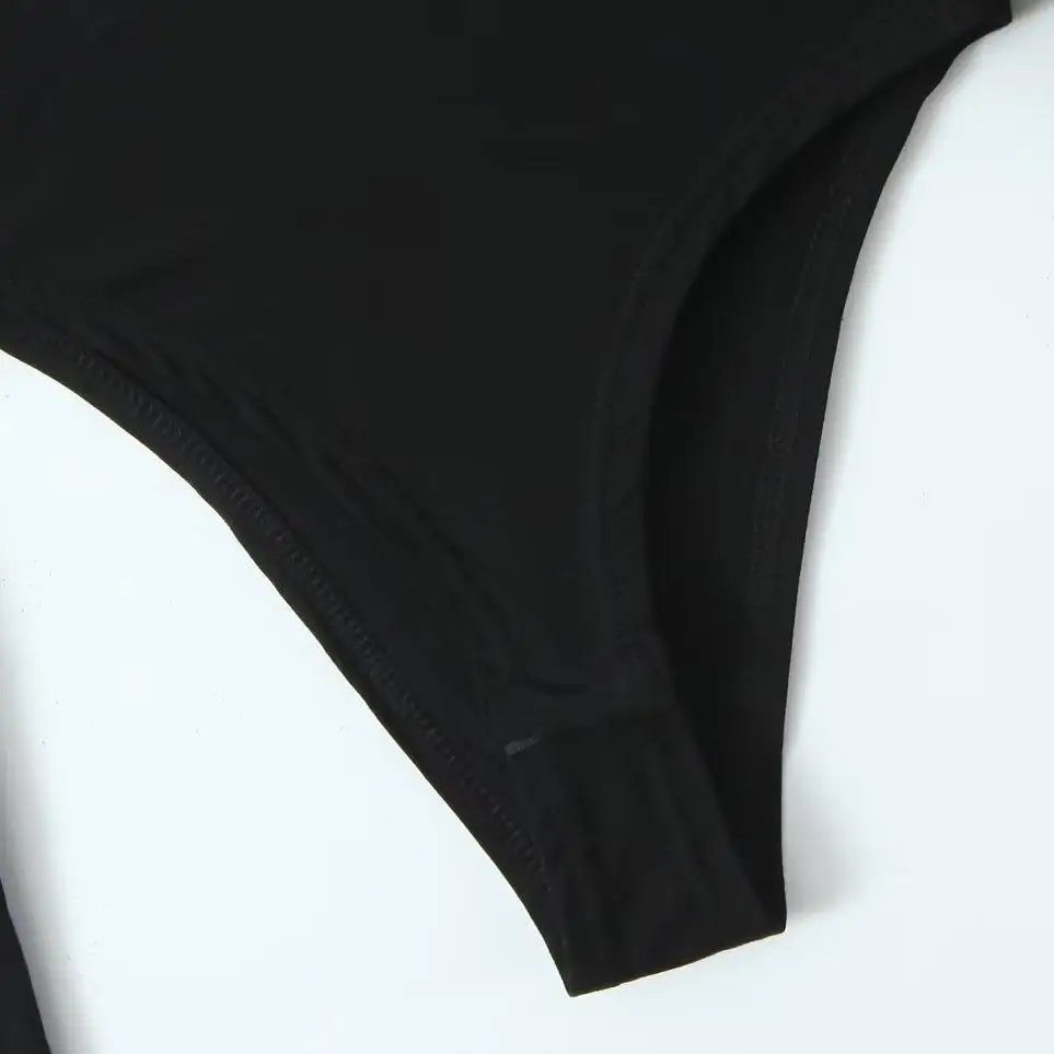 

ZBZA Autumn New Women's Faion Design Cross Ba Long Sve T-irt Base irt High Waist ort Pants Polyester Fiber