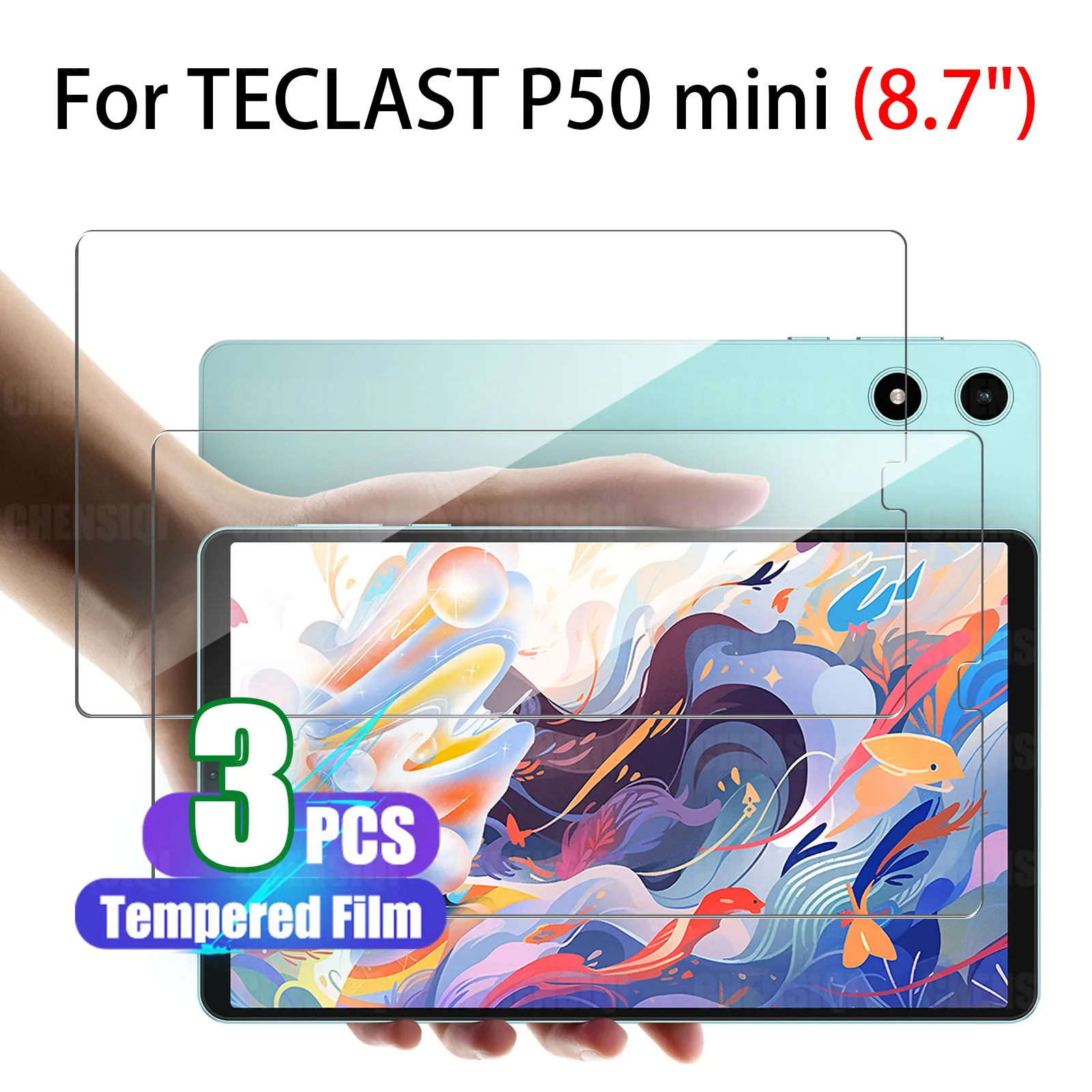 Screen Protector for Teclast P50 Mini (8.7 Inch) 2024 HD Anti-scratch 9H hardness Tempered Glass Film for Teclast P50 Mini 2024