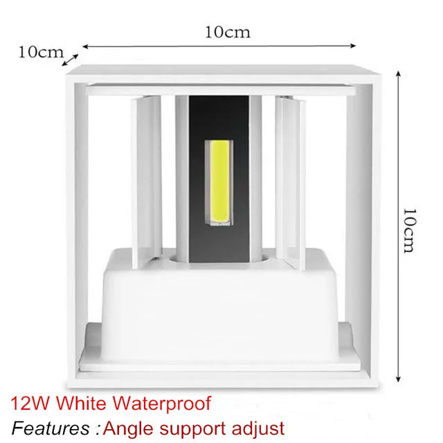 IP65 LED Waterdichte Wandlampen 12W Binnen Buiten Verstelbare Wandlamp Binnenplaats Veranda Woonkamer Gang Slaapkamer Wandkandelaar