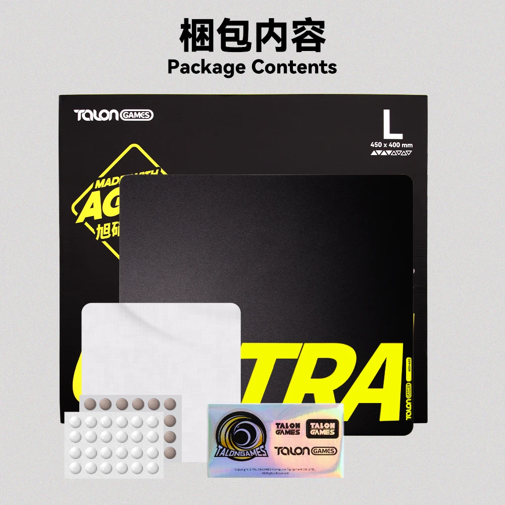 TALONGAMES Large Tempered Glass Gaming Mouse Pad for Esports, Ultra-Smooth Glide, Durable Non-Slip Base, ULTRA Series L Size