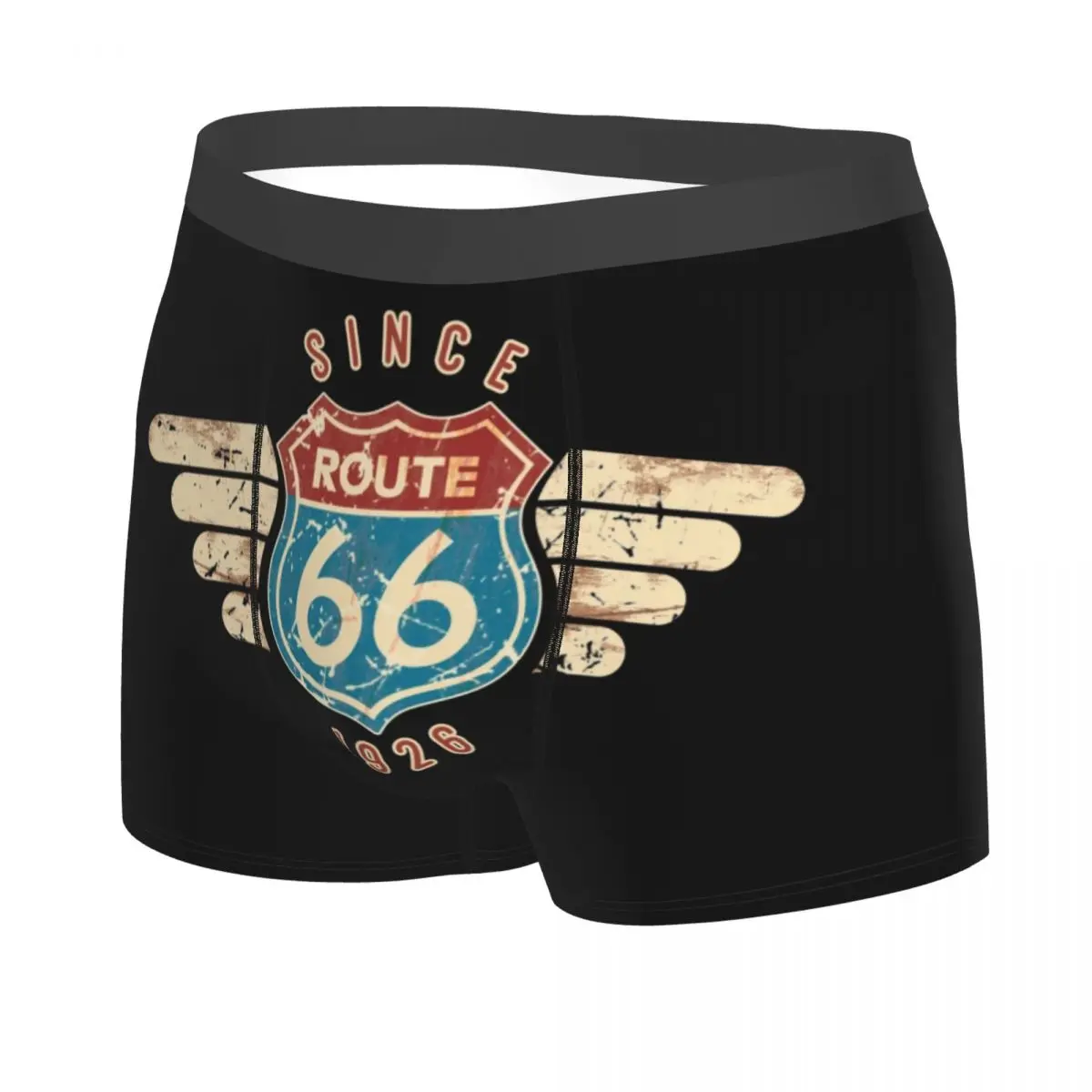 Route 66 Sign Since 1926 Underwear Men Printed Custom The Mother Road Boxer Briefs Shorts Panties Soft Underpants