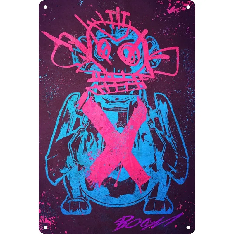 غامض الموسم 2 Jinx السادس الكتابة على الجدران علامات معدنية المشارك Caitlyn Jayce فيكتور شخصية معدنية غامضة المسلسلات التلفزيونية جدار ديكور علامات معدنية #3