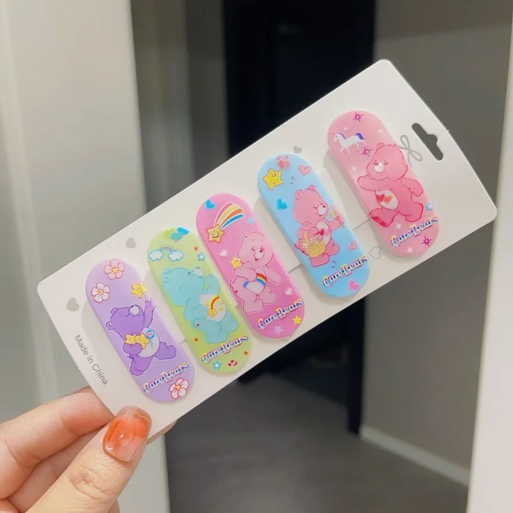 5 unids/set periférico de animé Kawaii lindos osos de cuidado dibujos animados BB Clip dulce tocado de colegiala accesorio pareja festivales regalo