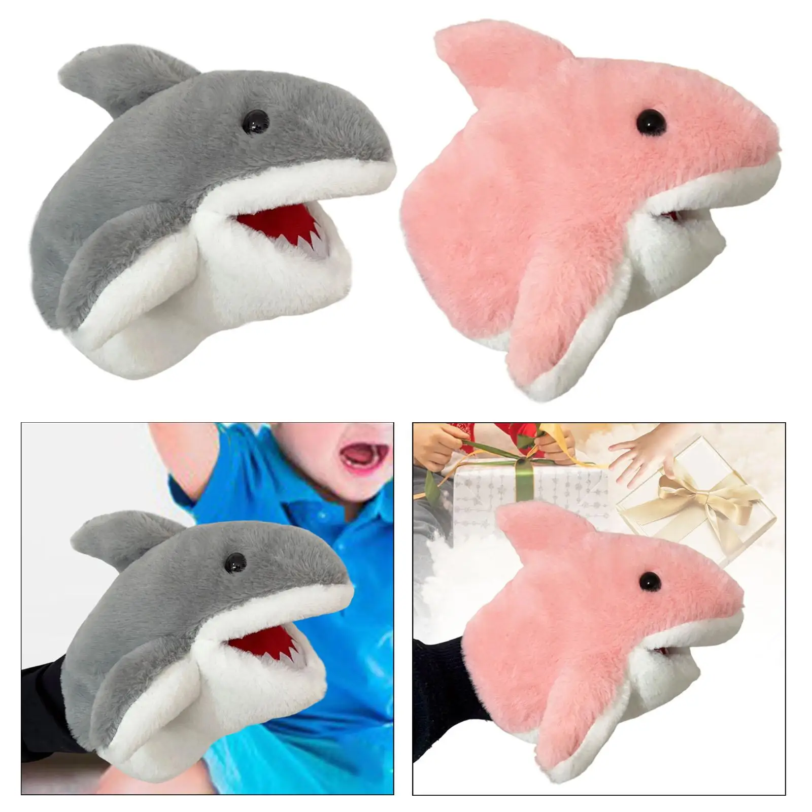 Kids Hand Puppet Puppetshark Animal Glove Toy,Plush Toy for Storytelling Kids Imaginative Play