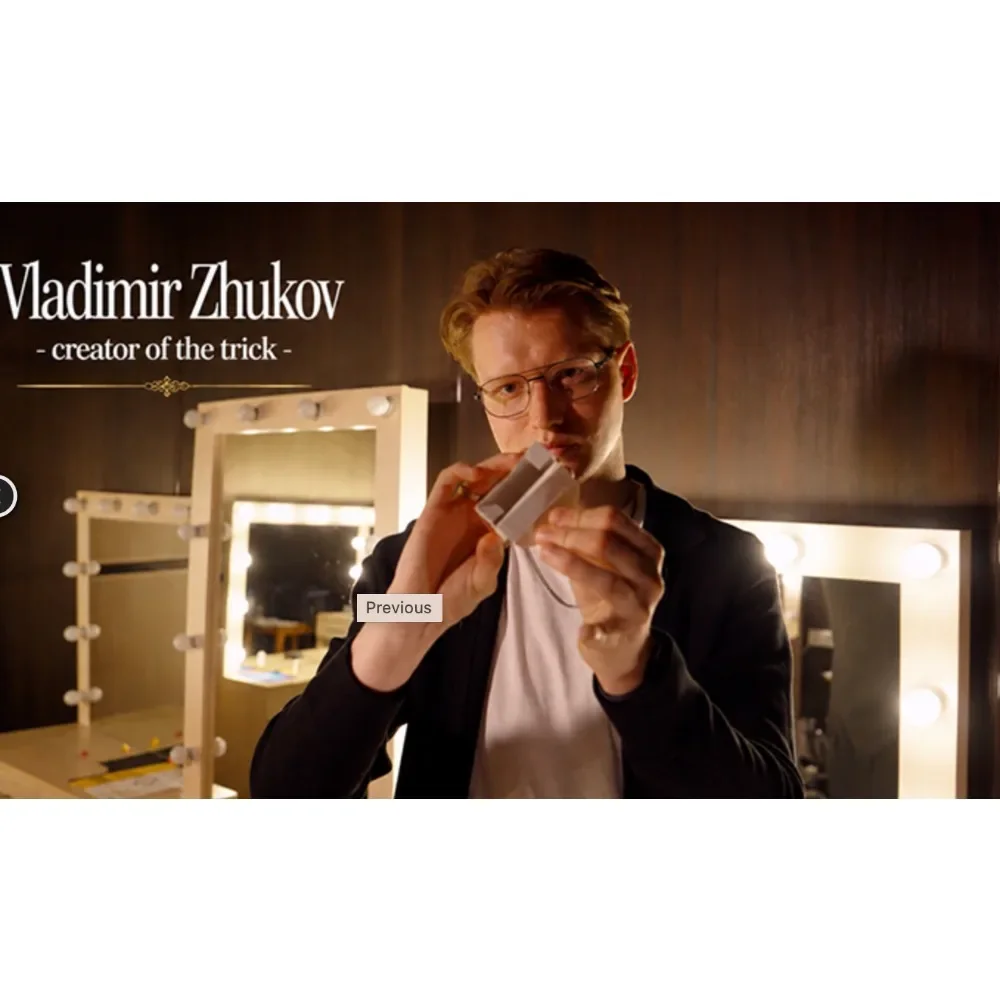Gone Ring By Vladimir Zhukov Gimmicks Magic Trick Ring Vanish Card Box Close Up Magic Prop Magician Impossible Illusions Street