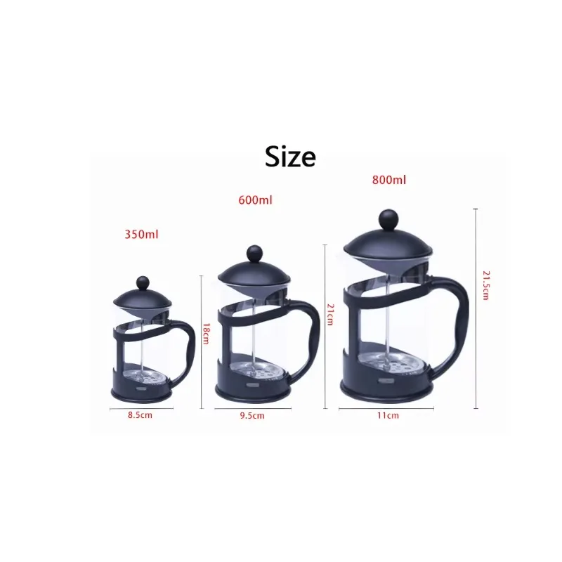 350/600/800ml French Press Coffee Maker Large Glass Thermos Tea Maker Perfect For Morning Coffee Maximum Flavor Coffee Brewer - Image 6