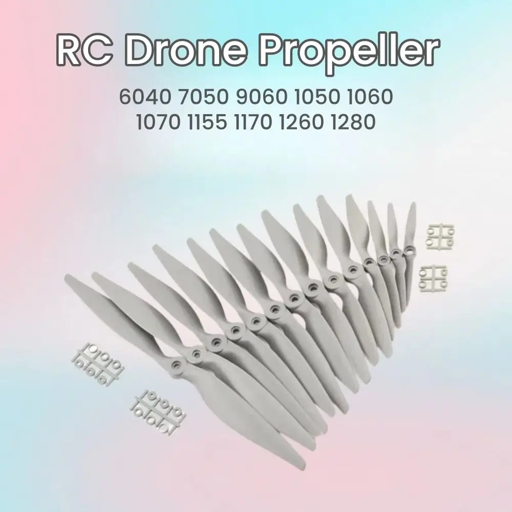 2 uds APC Nylon RC Drone hélice duradera gris hélices de helicóptero 1070 1155 1170 1260 1280 6040 7050 9060 1050 1060