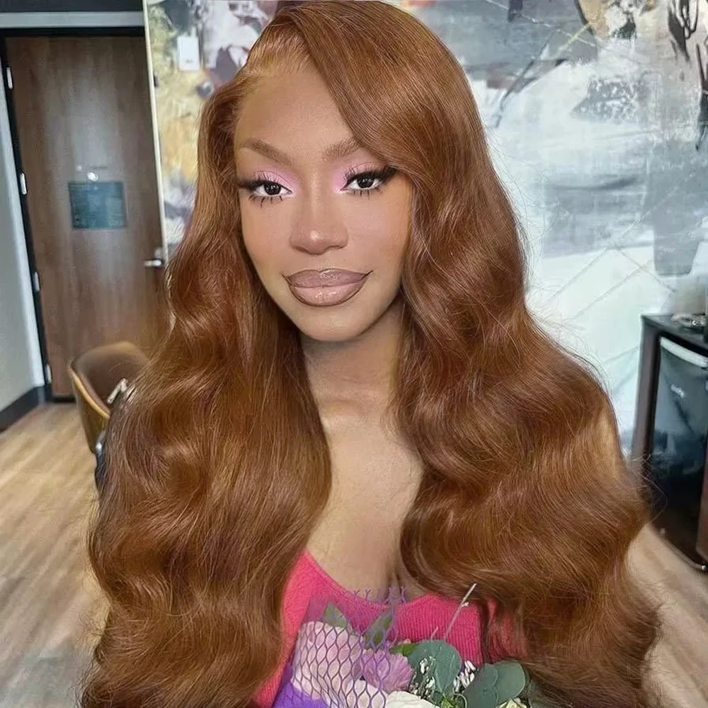 

200% Density Chocolate Brown Human Hair Wigs HD Transparent 13x4 Lace Front Wig Pre-Plucked Bleached Knots Lace Frontal Wig