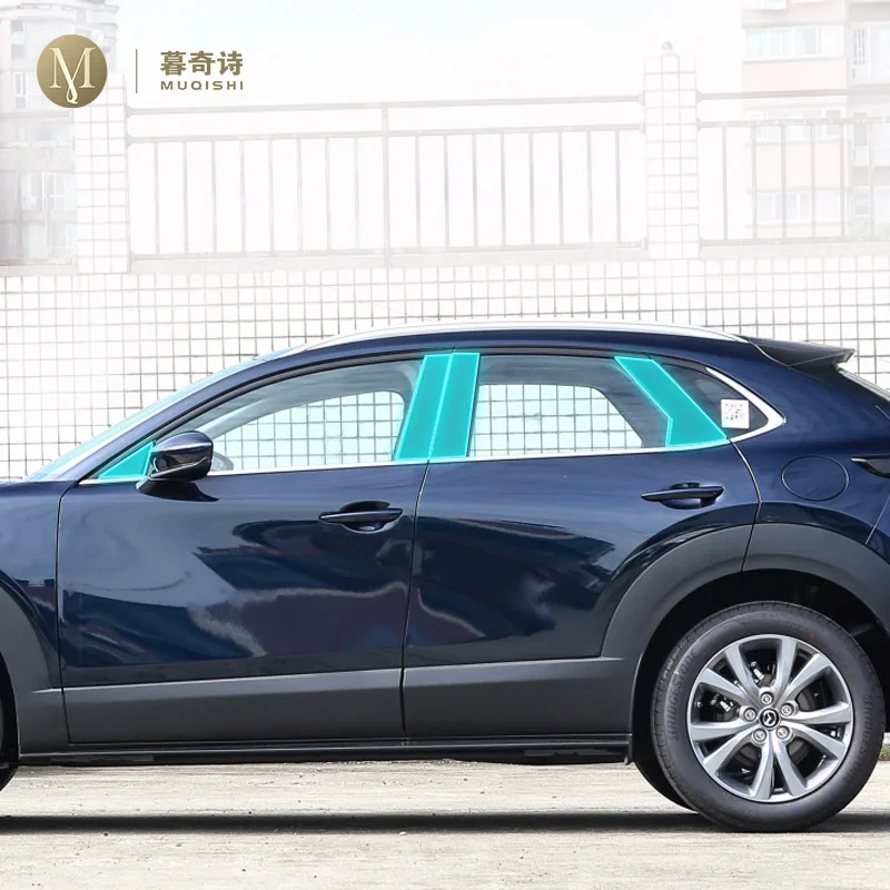 

For Mazda CX-30 CX30 2020-2023 Window Center Pillar Protective Film Anti-scratch Cover Car Protector Exterior Accessories refit