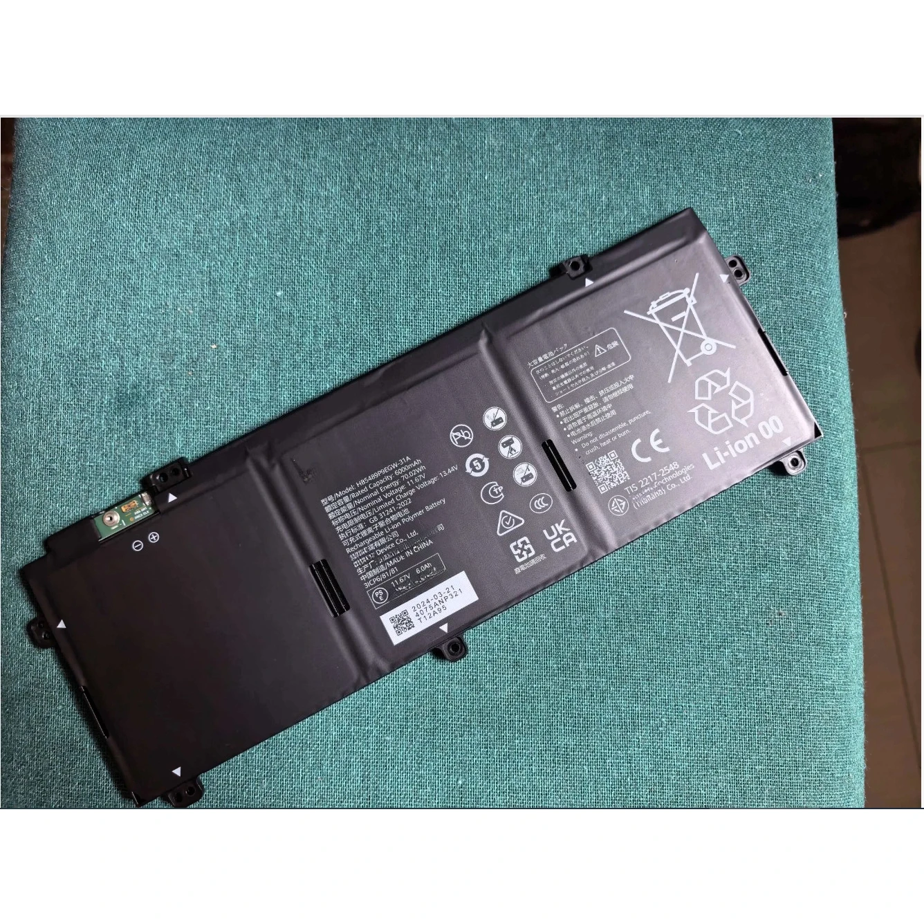 ，。for   MCLG-08 HB5489P9EGW-31A/C MateBook 14 FLMH-W7611T battery，。new