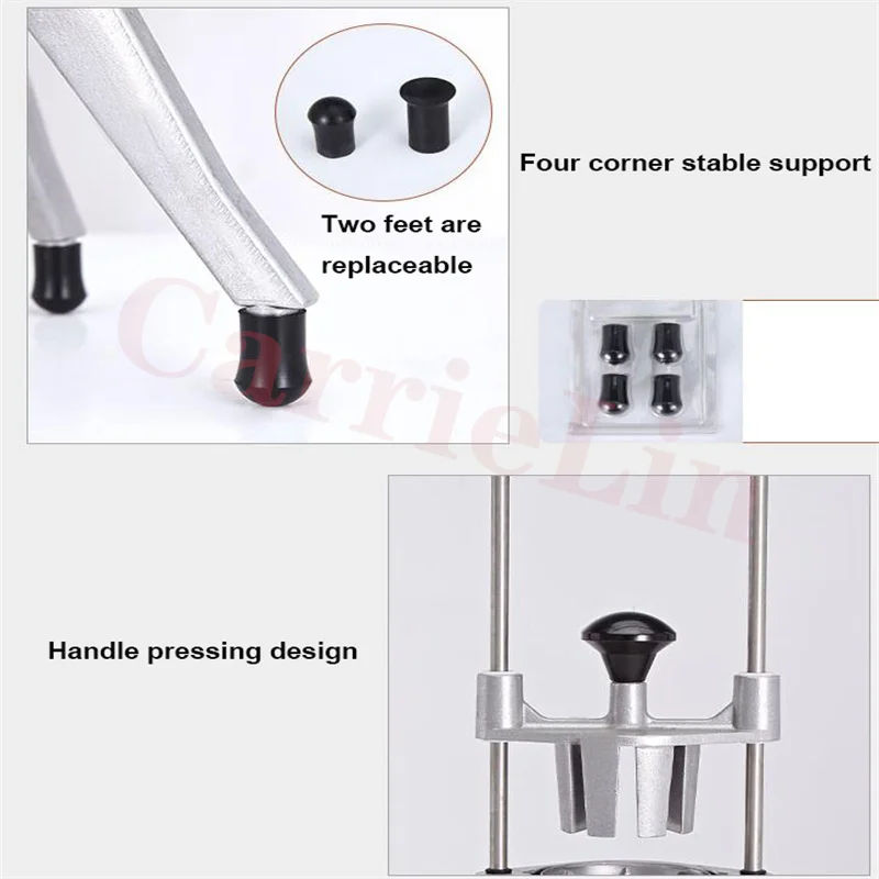 آلة كتلة الفاكهة اليدوية التجارية الخيار والبرتقال والليمون سبليت كتلة الفاكهة والخضروات القاطعة
