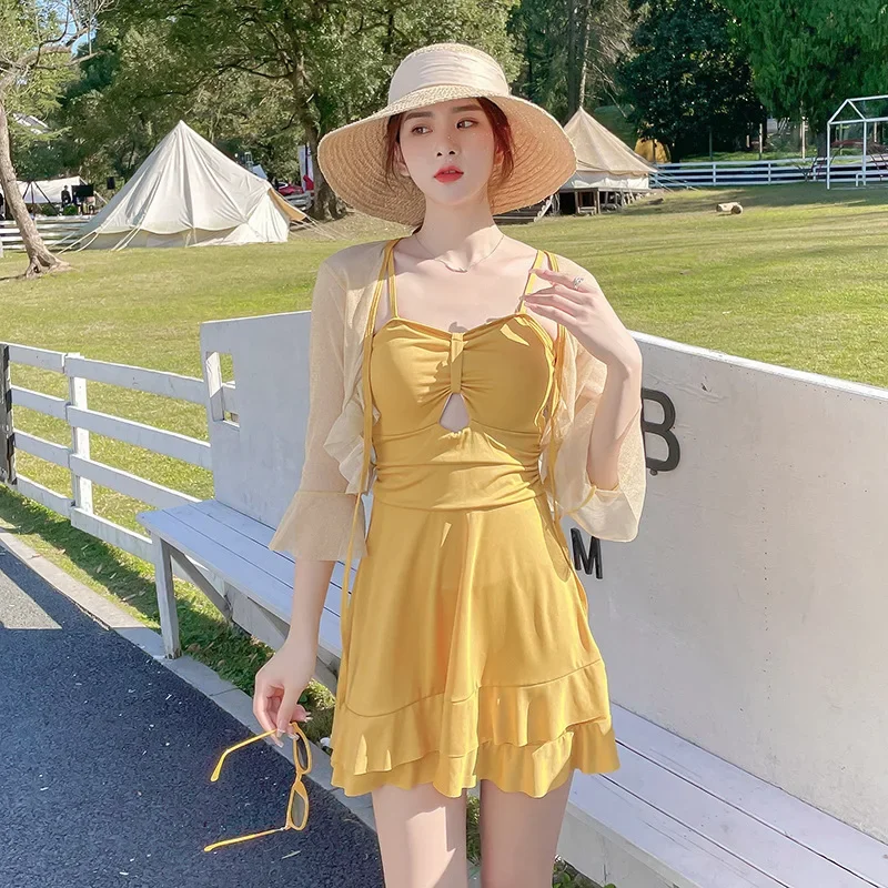 

Женский купальный костюм, купальник, бикини, корейская версия, летняя сексуальная модная пляжная одежда с принтом, новинка