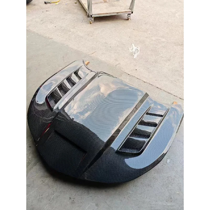 ZL1 Style Carbon Fiber Engine Hood Bonnet Lightweight Panel Fit Sports Coupe 2016-2024 Exterior Mod Parts