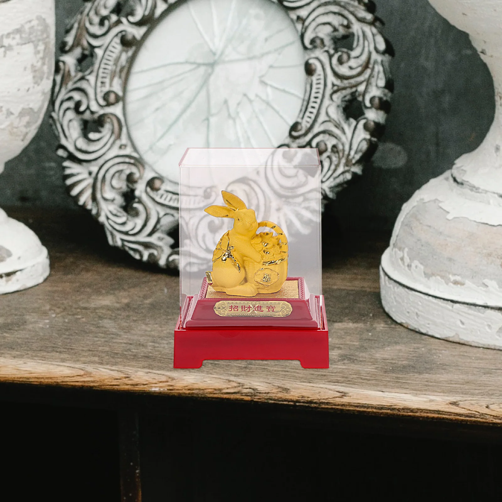 

1pcs Rabbit Fine Craftsmanship New Year Desktop Decoration Zodiac Bunny Ornament For Home New Year Bunny Office Party