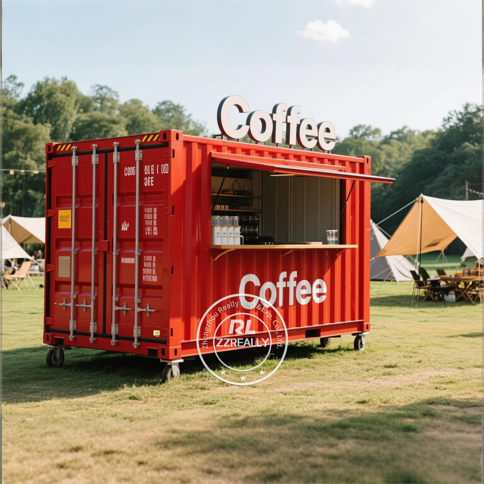 2025 Customizable Food Stall Mobile Container Restaurant Coffee House Container bar for Winter Street Food Sales