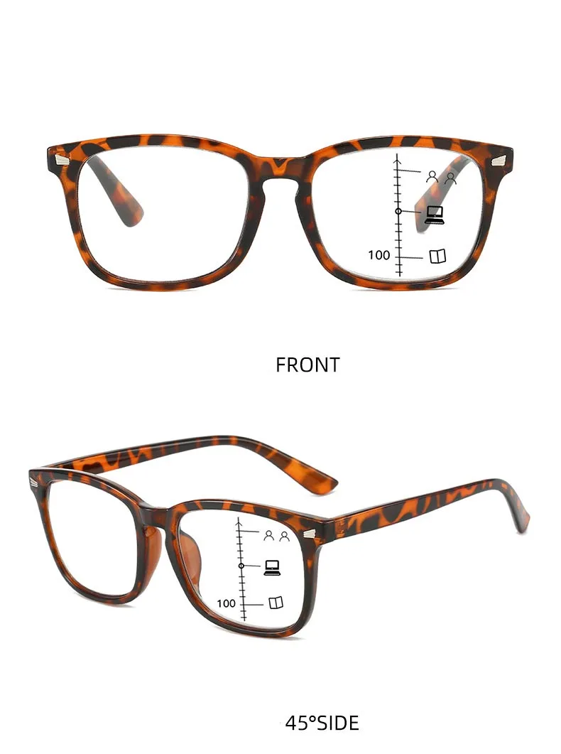 Progressive Multifokale Anti-Blaulicht-Lesebrille mit Fern- und Nahsichtfunktion Brillengestelle für Männer und Frauen – Detail 5