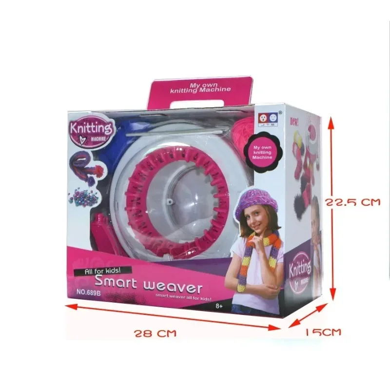 DIY Knitting Wool Machine with 2 Woodlens Penguin Smart Weaver Weaving Loom Dreams Kids Educational Learn Toy Girl Gift