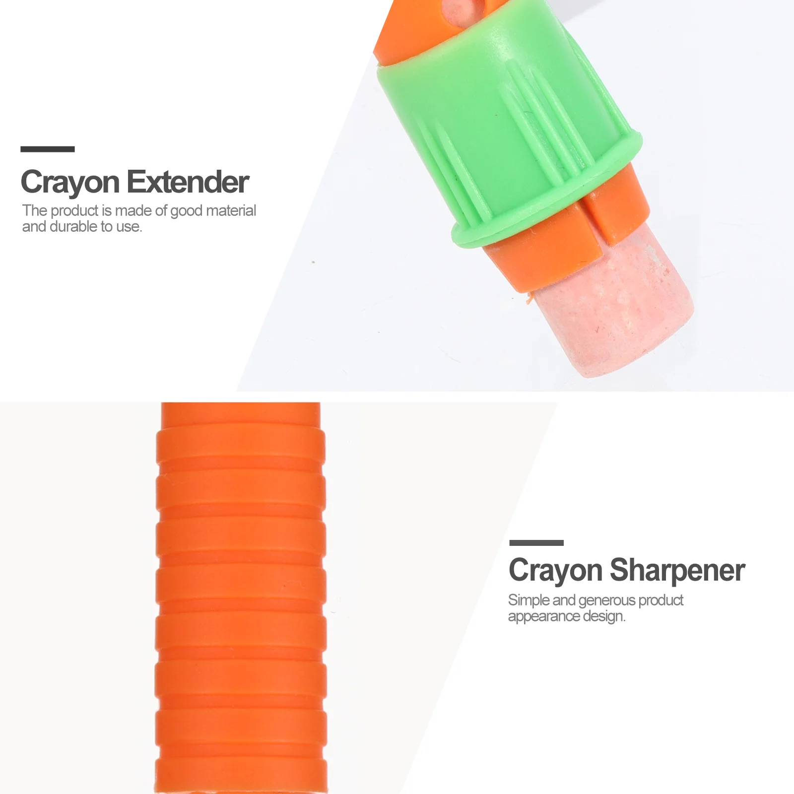 15 Pcs Ruler Oil Pastel Extender Clear Painting Stick Pen Pencils Orange Drawing Crayon Cap Colored