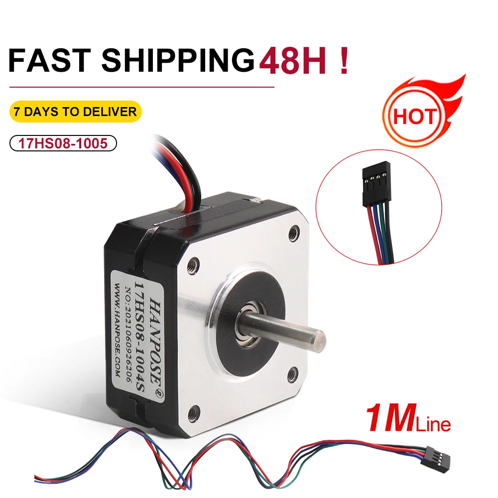 Nema17 Stepper Motor 20mm 1A 16N.cm 42 Short  step motor 4-Lead 17HS08-1004S for CNC Extruder 3D Printer motor