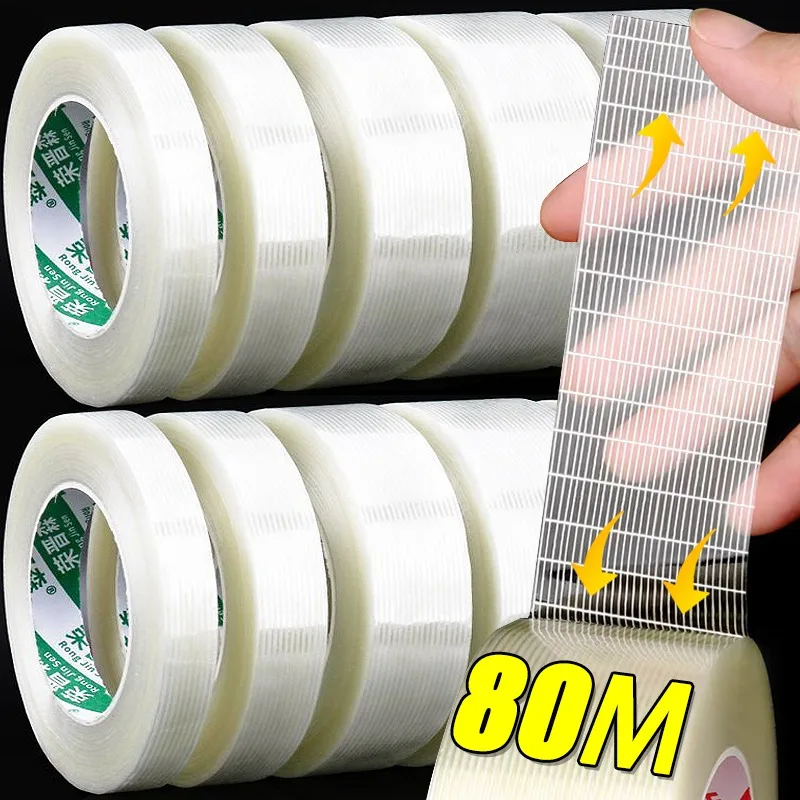 20-80 متر شريط شبكي شفاف من الألياف الزجاجية للخشب والبلاستيك والزجاج المعدني شريط عازل للبطارية مقاوم للماء شريط تعبئة من جانب واحد #1
