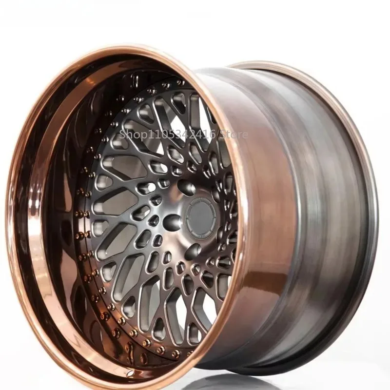 Luxury Big Lip 3-Piece Forged Alloy Deep Concave Wheels Rims 5x114.3 5x120 5x130 18 19 20 21 22 24 26 Inch for Car Modification