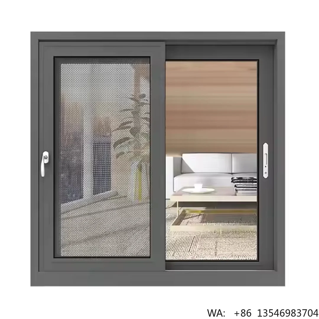 

110*97INCH Energy-Efficient Aluminum Alloy Sliding Glass Window Soundproof Smooth Horizontal Opening Household Window